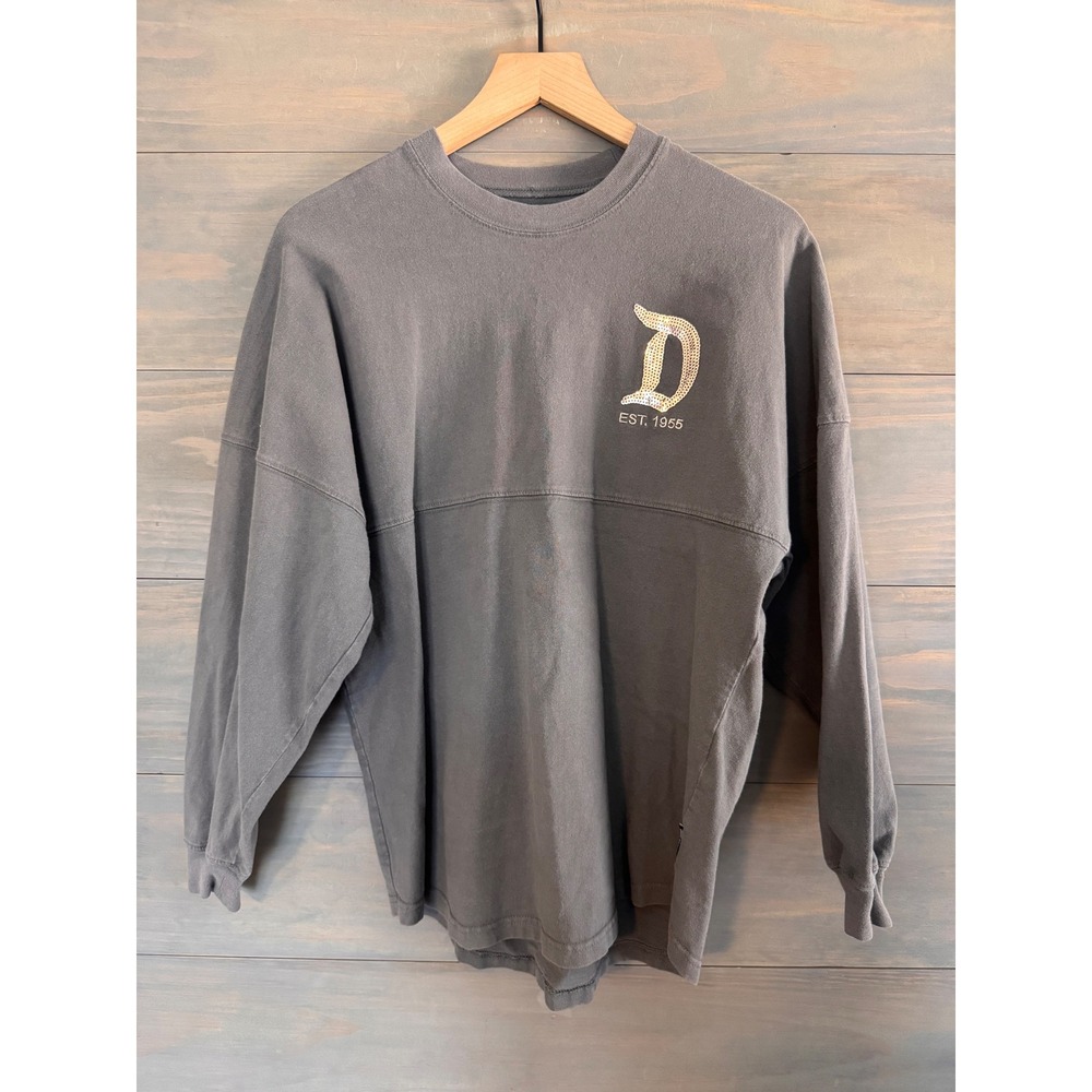 Disney‎ Parks Spirit Jersey Disneyland Resort Sequin Rose Gold Gray Small S